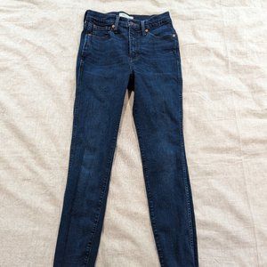 Madewell 10" High-Rise Skinny Jeans in Hayes Wash Size 26